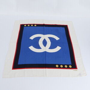 Chanel Silk Scarf/Muffler, Coco Mark, Fashion, Women's